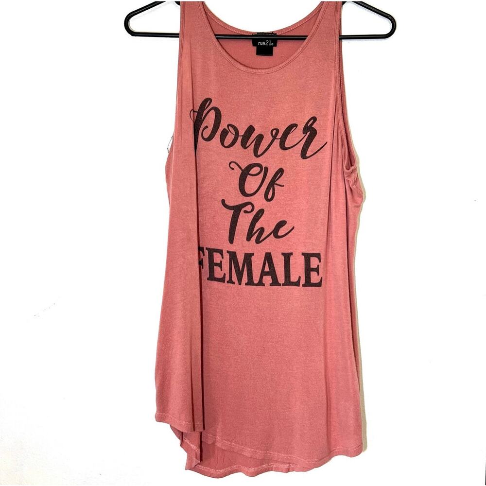 Pink Rue 21 Power of the Female Graphic Tank Top Size XL